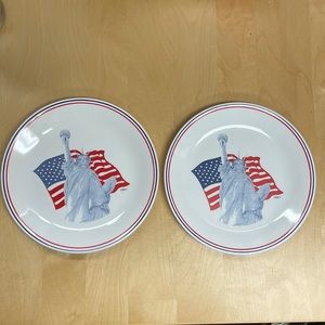 Corelle Statue of Liberty Plates - 2 like new antique commemorative plates